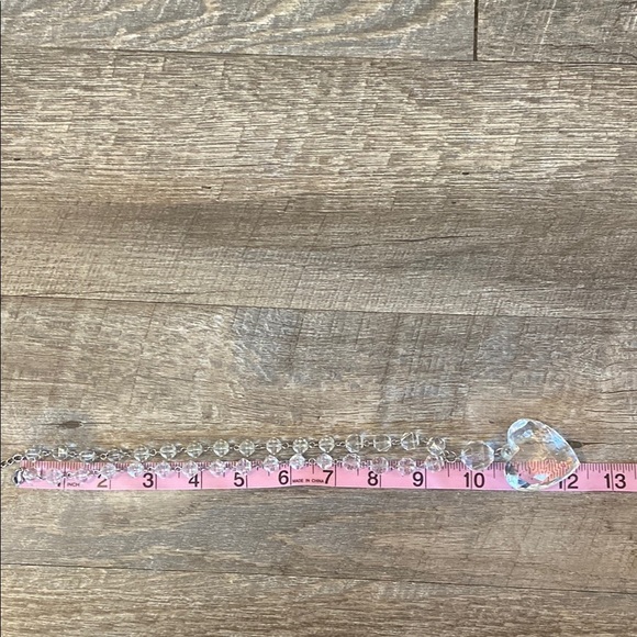 Vintage Elegant Lightweight Heart Pendant Necklace 12” SO SPARKLY 💫 - Picture 13 of 16